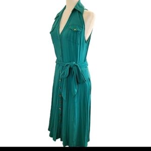 Karen Alexander vintage Button Down Shirt Dress , Fit And Flare , Knee Length A2